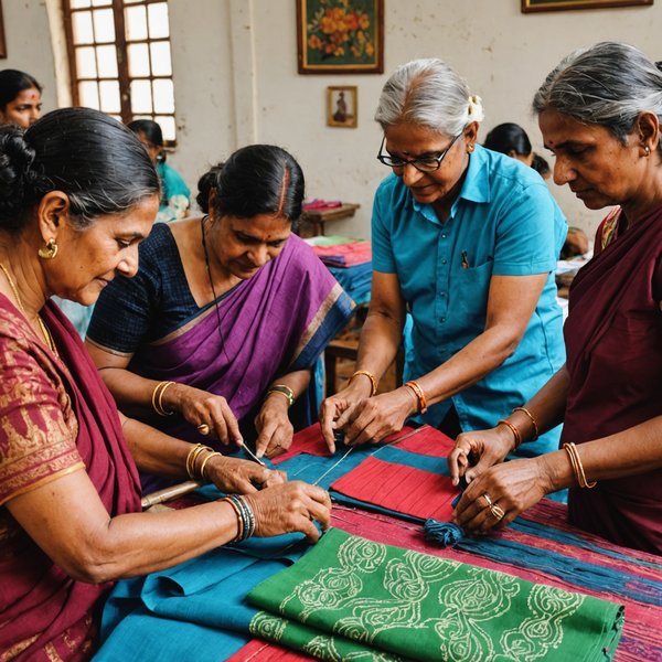 Quelle croisière offre des ateliers de fabrication de textiles artisanaux en Inde?